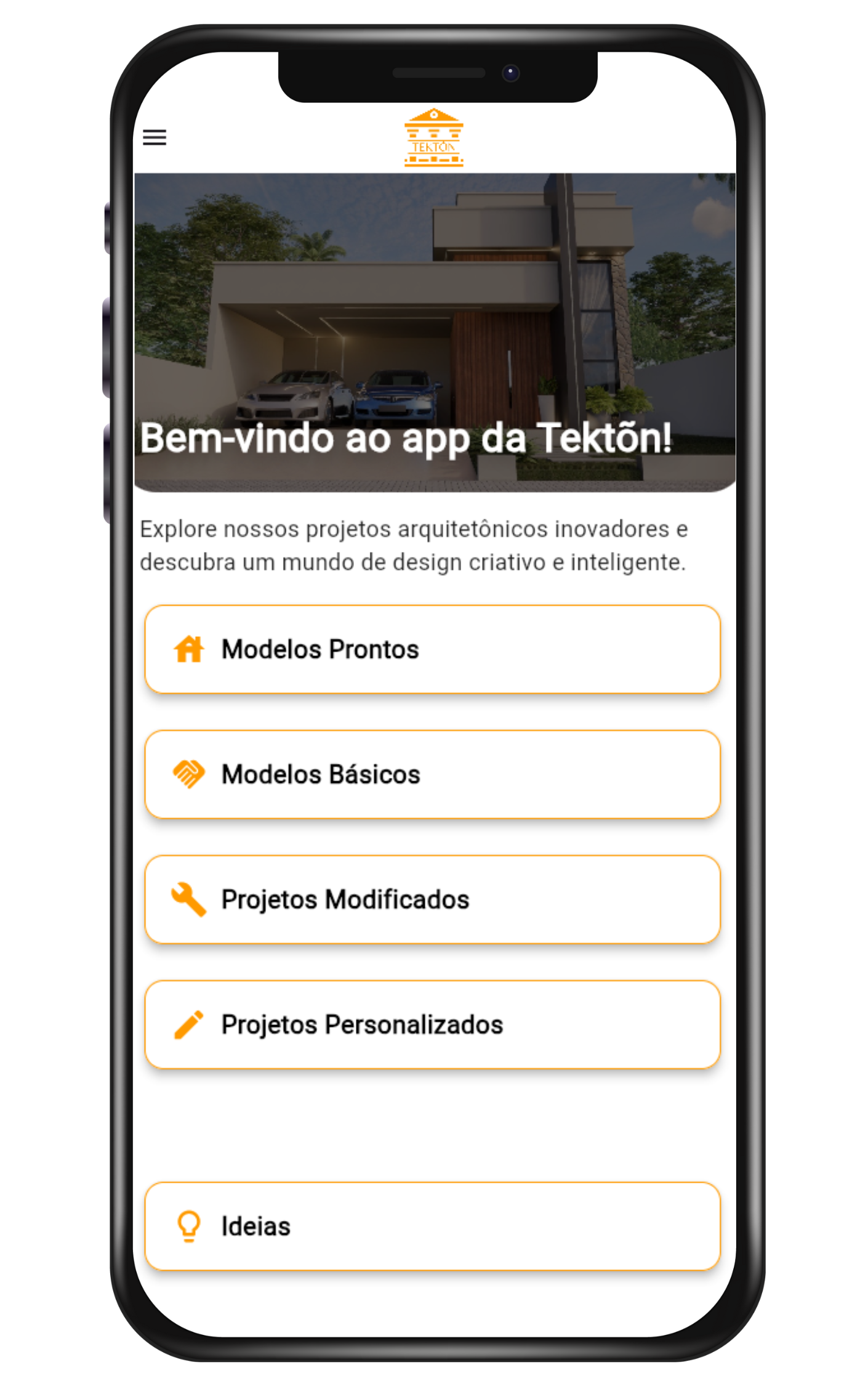 Imagem do aplicativo no celular